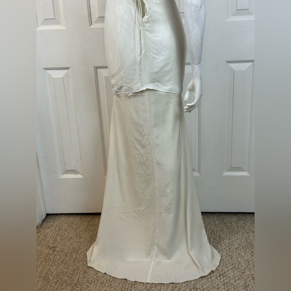 RUE DE SEINE Elegant Cream Sleeveless Dress Size 10 - Picture 8 of 17